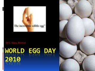 Dr C. Vasu, Biomin World Egg Day2010 