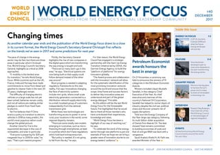 WORLD ENERGY FOCUS
#40
DECEMBER
2017
IN THIS ISSUE | SIGN UP | JOIN THE WORLD ENERGY COUNCIL | VISIT THE WEBSITE
ENERGY IN...