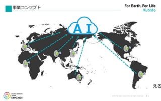 ©2017 Kubota Corporation All Rights Reserved. 11
事業コンセプト
モミコ
Monitoring
Millions of
Crop‘s life
・小型センサー、通信チップ、電池内蔵・植物に付着するかつ高温に耐える
ＡＩ
 