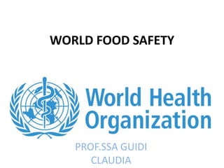 WORLD FOOD SAFETY
PROF.SSA GUIDI
CLAUDIA
 