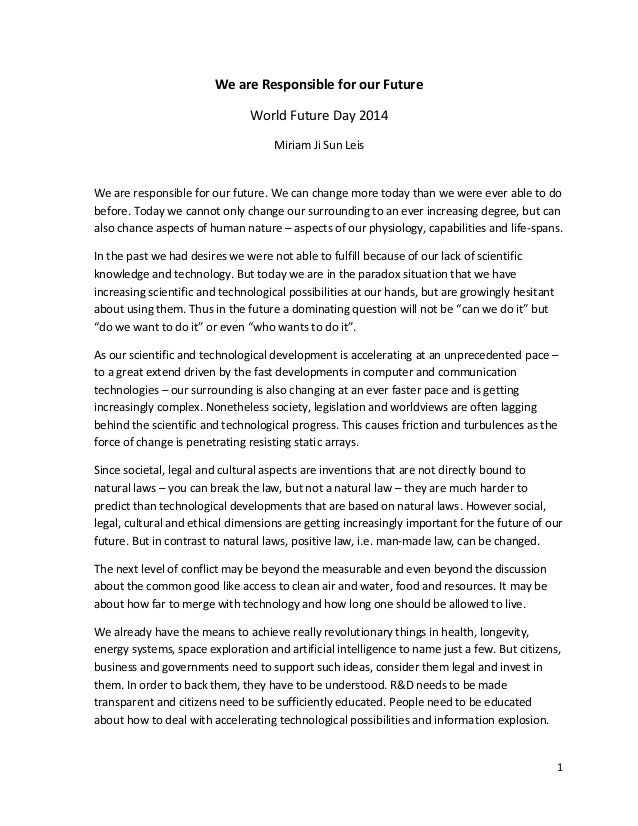 Future essays