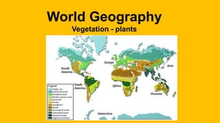 World Geography
Vegetation - plants
 