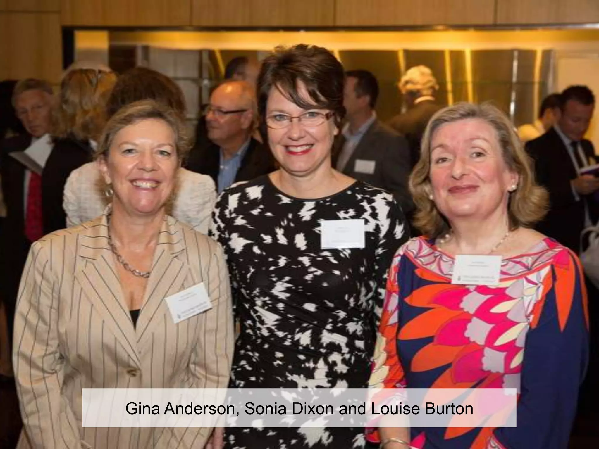Gina Anderson, Sonia Dixon and Louise Burton
 