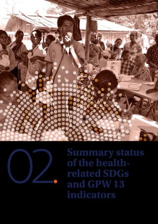 Summary status
of the health-
related SDGs
and GPW 13
indicators
02.
 