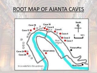 ROOT MAP OF AJANTA CAVES
 