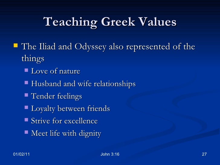 Ancient Athenian Cultural Values