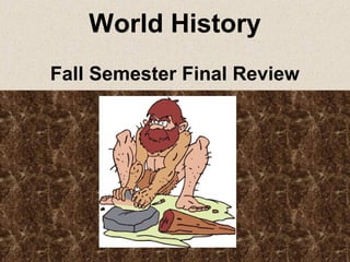World History
Fall Semester Final Review

 