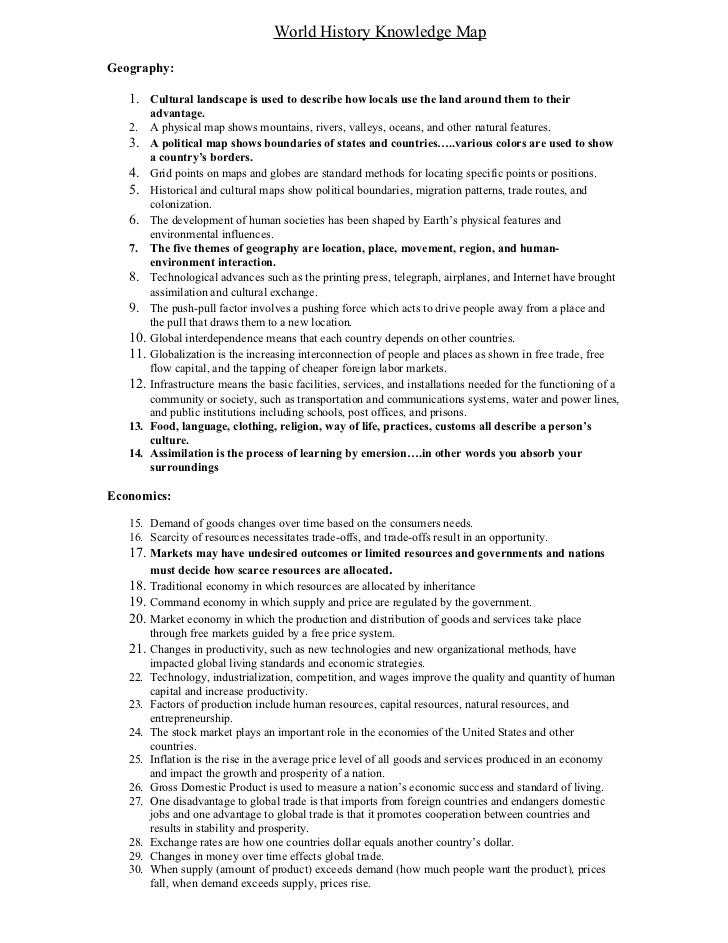 World history knowledge map