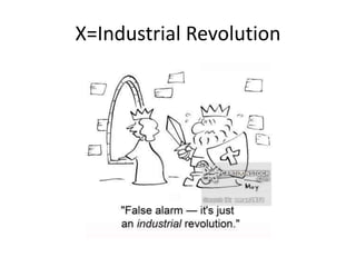 X=Industrial Revolution
 