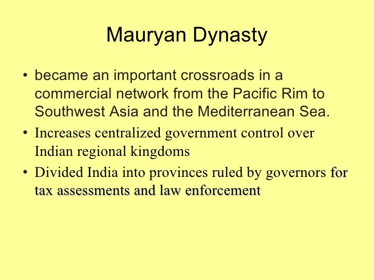 Mauryan Empire Spice Chart