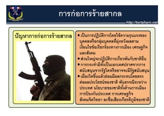 การก่ อการร้ ายสากล
 