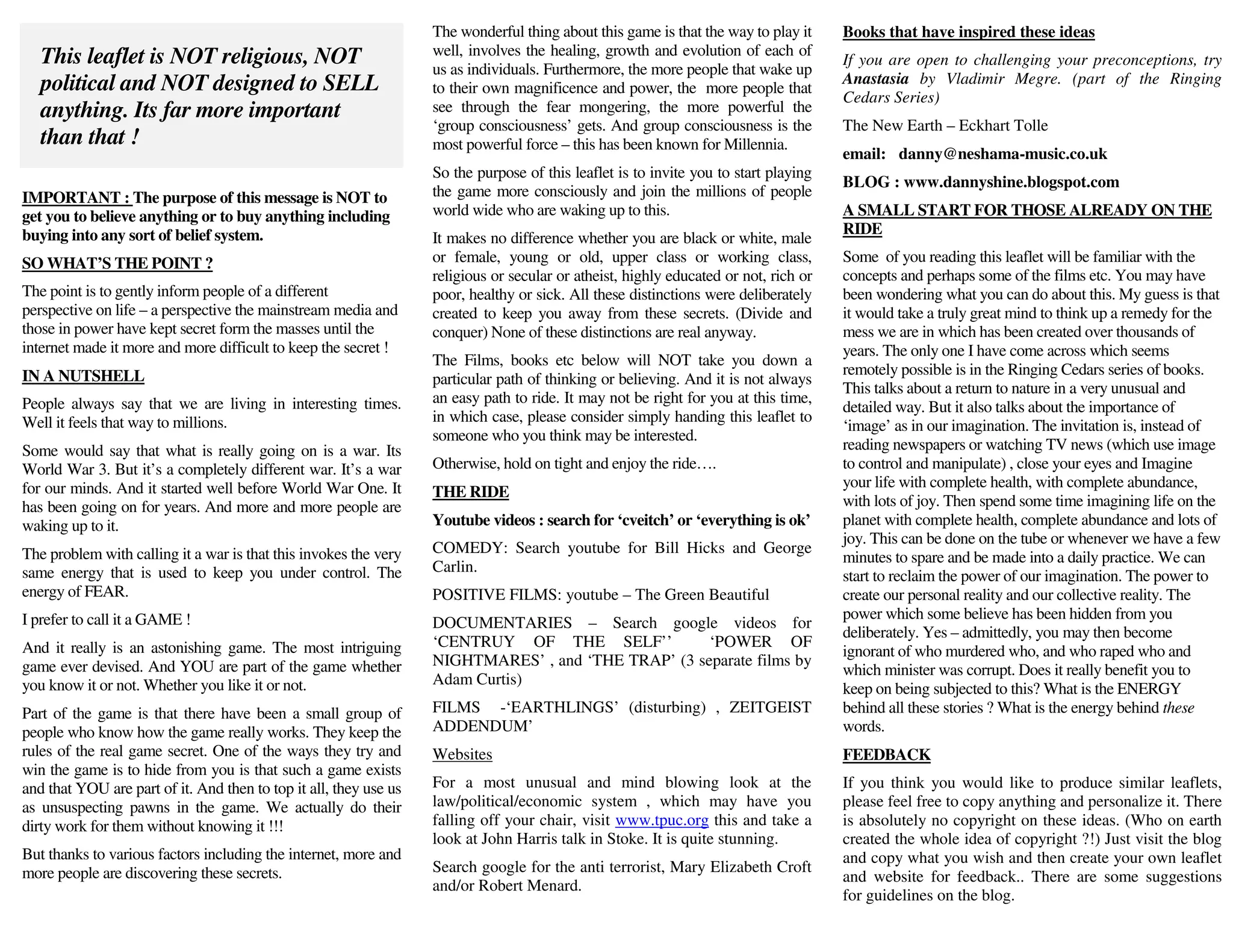 World Leaflet Template Short Version PDF