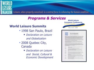 World Leisure Organization - WLO | PPT