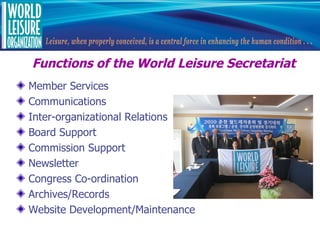 World Leisure Organization - WLO | PPT