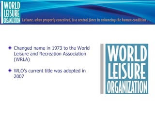 World Leisure Organization - WLO | PPT