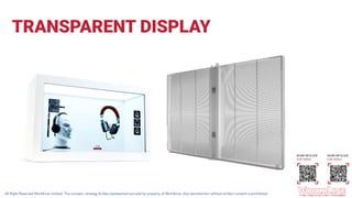 All Right Reserved WorldLine Limited. The concept, strategy & idea represented are sold by property of WorldLine. Any reproduction without written consent is prohibited.
TRANSPARENT DISPLAY
SCAN OR CLICK
FOR VIDEO
SCAN OR CLICK
FOR VIDEO
 
