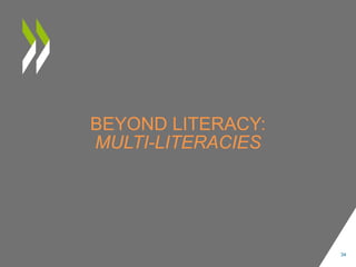 BEYOND LITERACY:
MULTI-LITERACIES
34
 