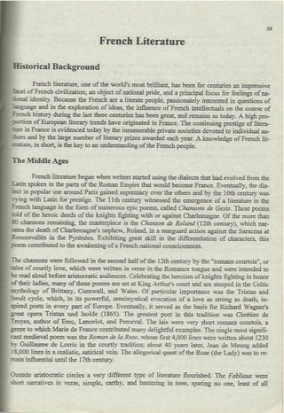 World literature/ Notes