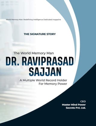 World Memory Man Redefining Intelligence Dedicated magazine | PDF