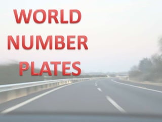 World number plates