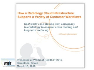 Presented at World of Health IT 2010 Barcelona, Spain March 15, 2010  ,[object Object],[object Object],[object Object]