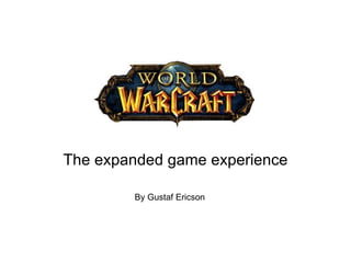 The expanded game experience By Gustaf Ericson 
