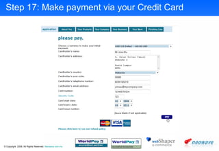 Step 17: Make payment via your Credit Card 