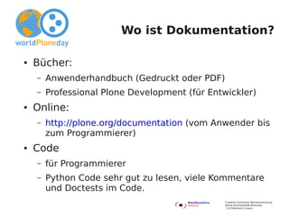 Plone - Community, Entwicklung, Support
