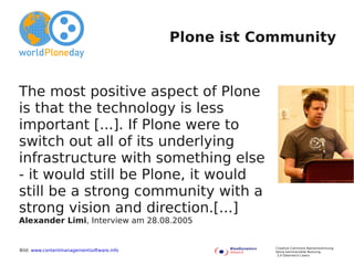 Plone - Community, Entwicklung, Support