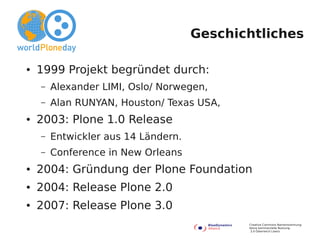 Plone - Community, Entwicklung, Support