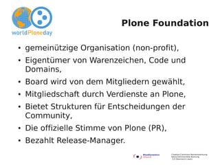 Plone - Community, Entwicklung, Support
