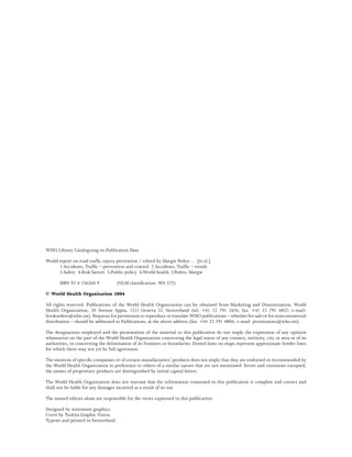 World report traffic prevention | PDF