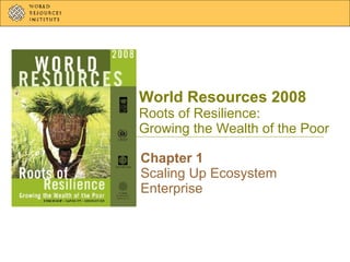 World Resources 2008 Roots of Resilience: Growing the Wealth of the Poor Chapter 1 Scaling Up Ecosystem Enterprise 