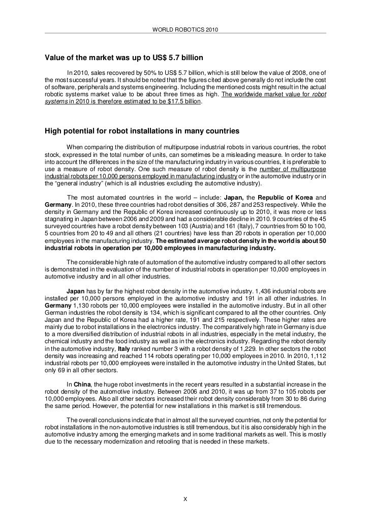 executive summary world robotics 2019 industrial robots