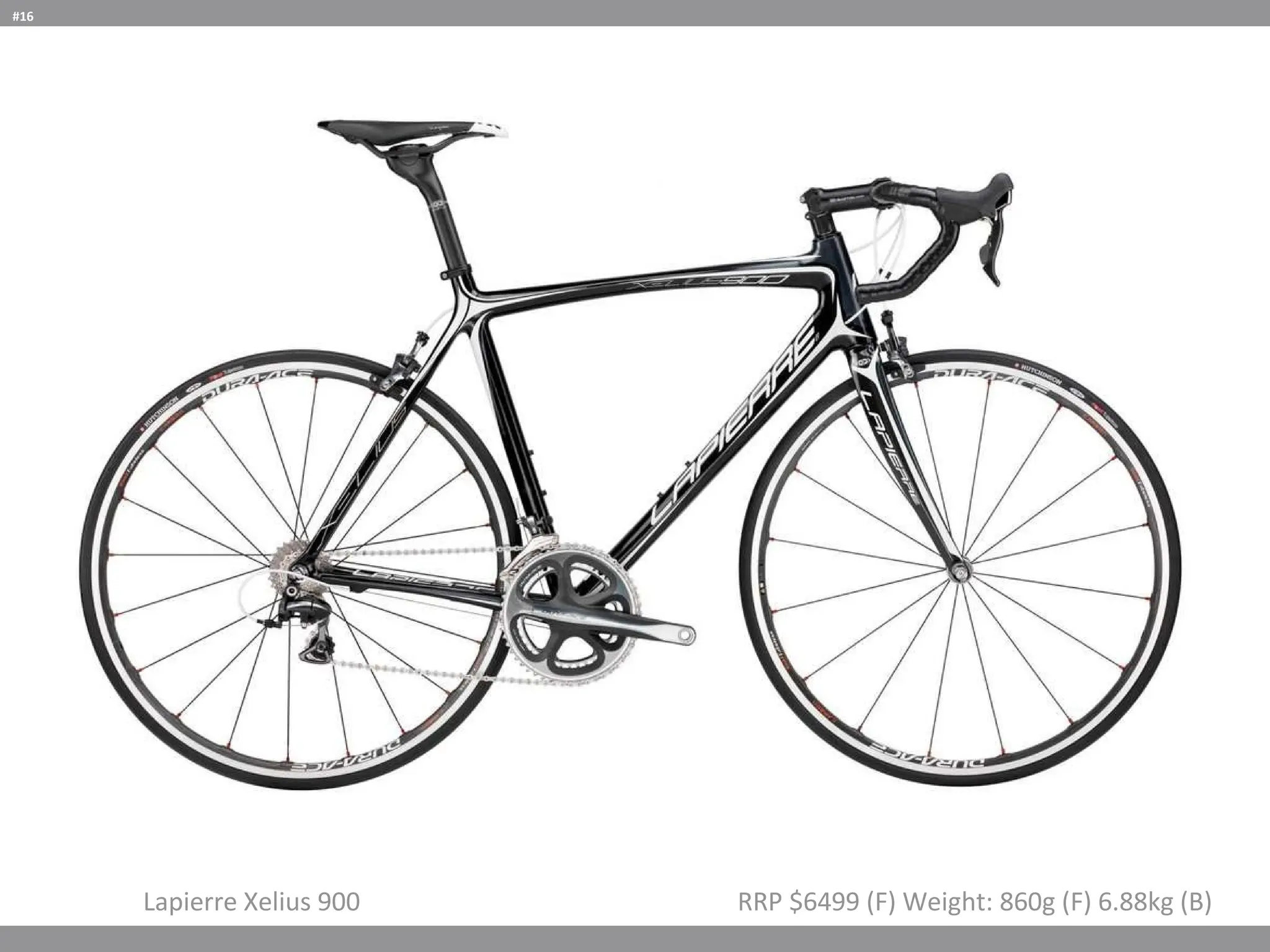 Lapierre Xelius 900 RRP $6499 (F) Weight: 860g (F) 6.88kg (B) #16 