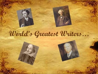 famous writers in the world and their works