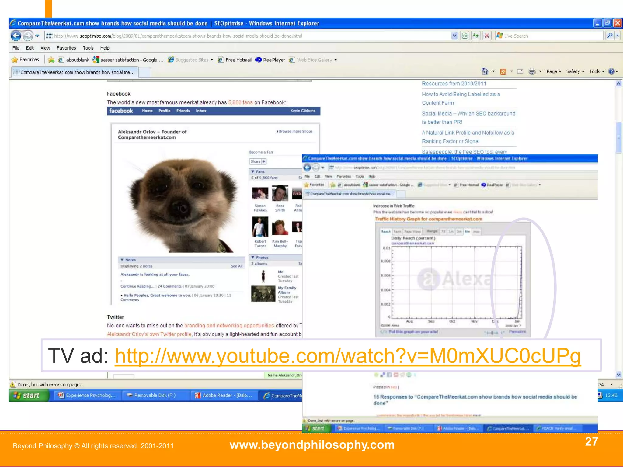 Rational 4Ps Trade-Offs No Longer Work25Beyond Philosophy © All rights reserved. 2001-2011I see the experiencePriceI feel wowed by the experienceProductPromotionPlaceThat feeling embeds in my memoryAs expected, little different from your competitors = Rational Satisfaction and declining ROII want to returnLoyalty Emotions = CLV