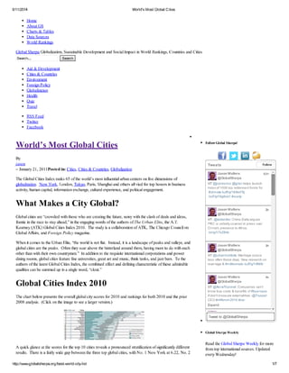 World's most global cities