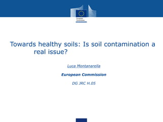 Towards healthy soils: Is soil contamination a
real issue?
Luca Montanarella
European Commission
DG JRC H.05
 
