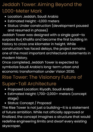 World’s Tallest Towers Height, Vision, and the Future of Global Cities ...