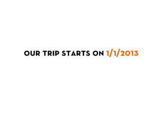 our trip starts on 1/1/2013
 