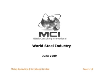 World Steel Industry June 2009 