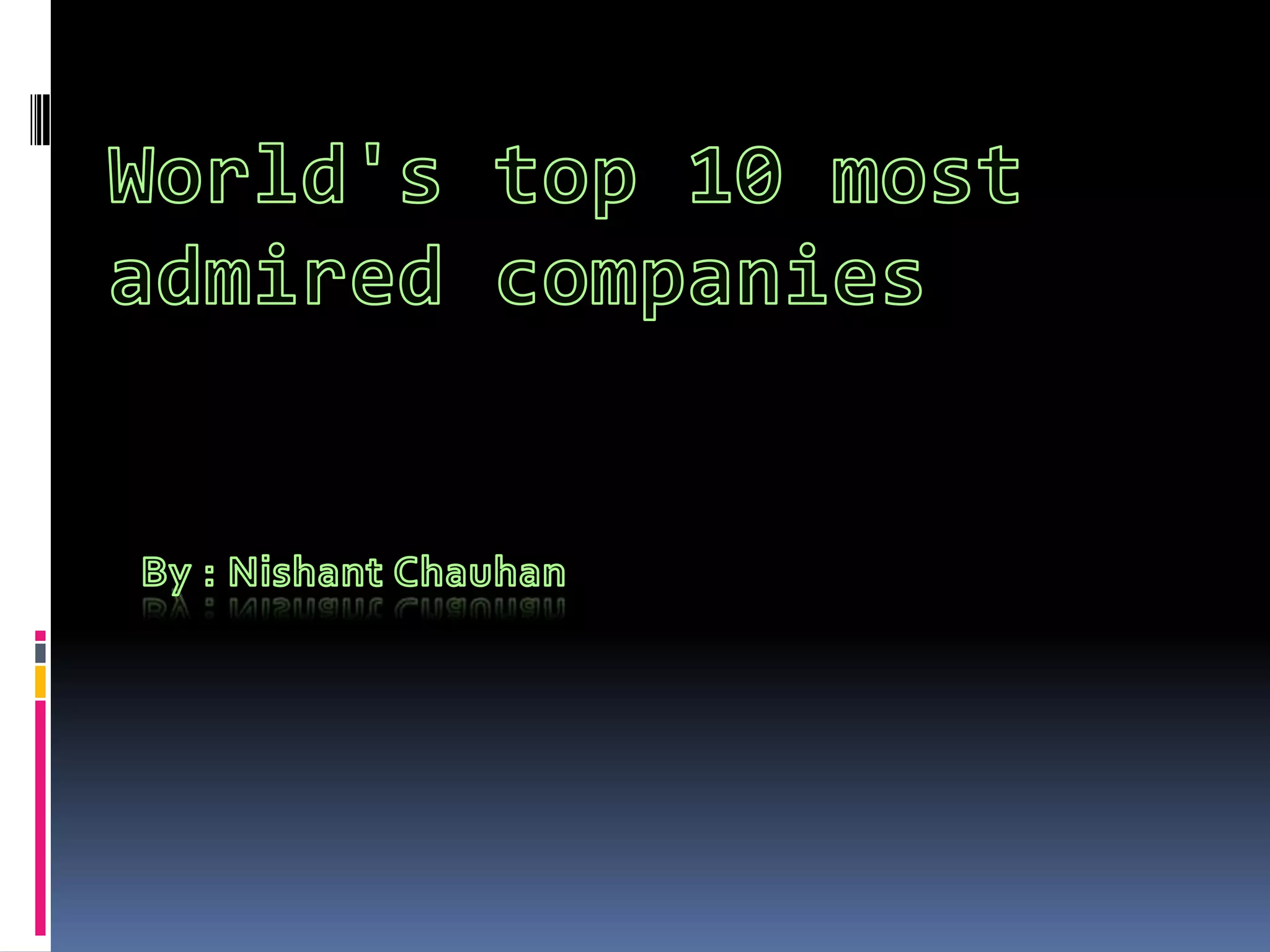 Worlds Top 10 Most Admired Companies | PPT