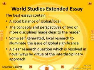 World studies extended essay introduction 2 | PPTX | Educational ...