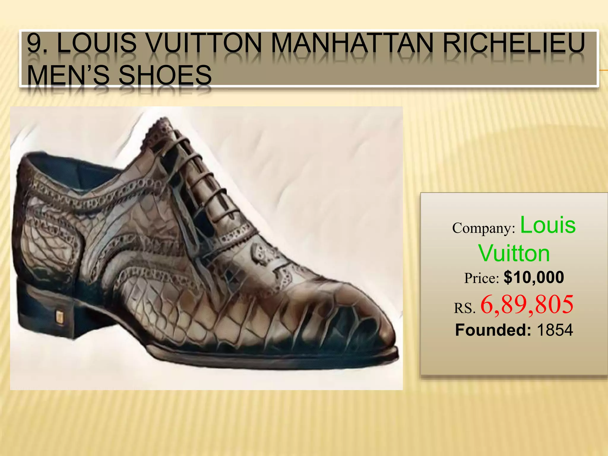 costly footwear brands