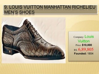 World top 10 costly footwear brands