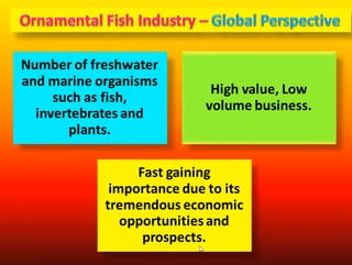 WORLD TRADE OF ORNAMENTAL FISH AND EXPORT POTENTIAL AND DIFFERENT ...