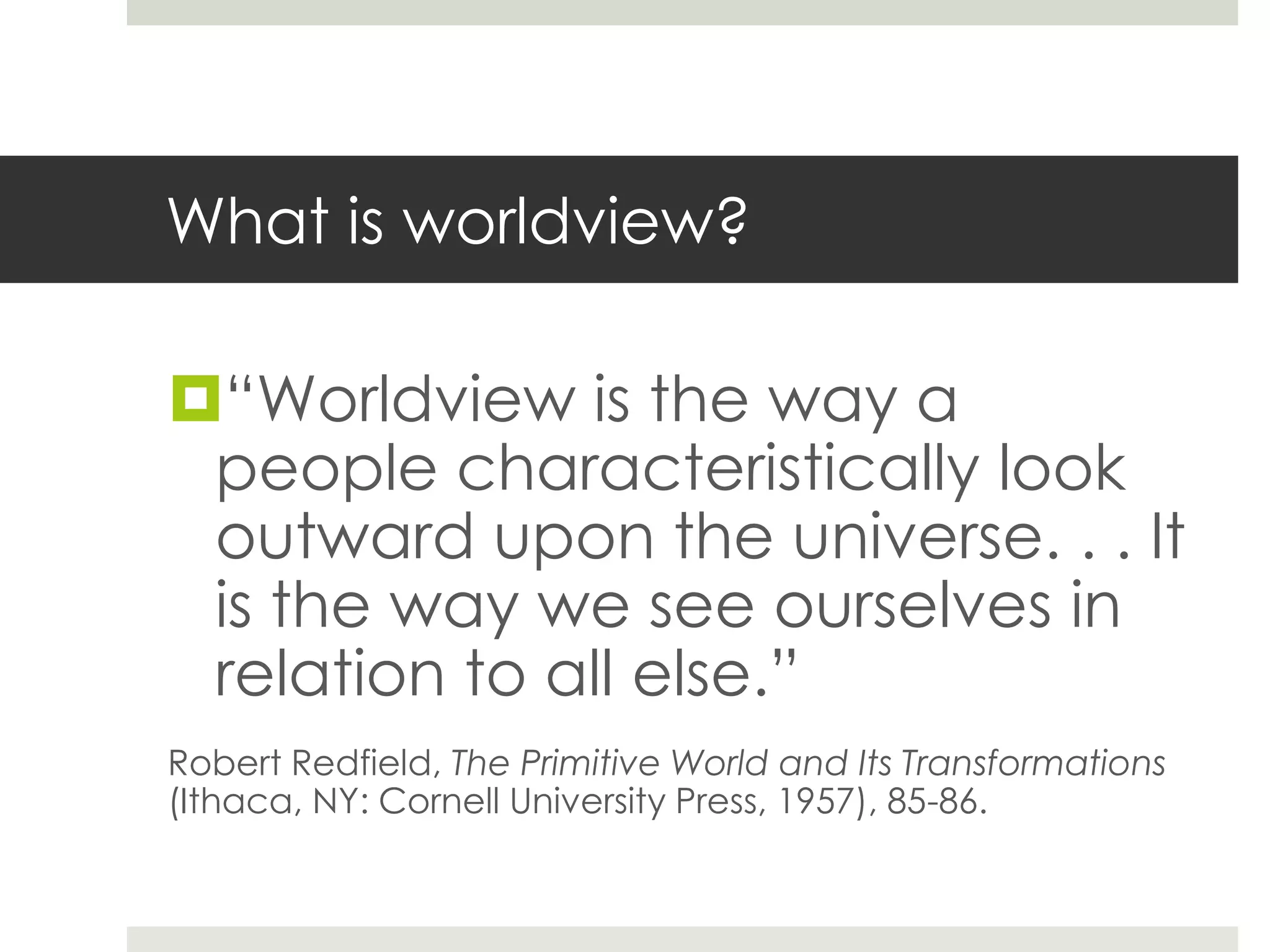 Worldview | PPTX