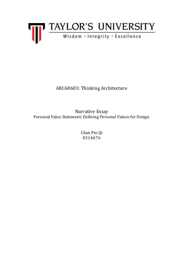 personal value statement