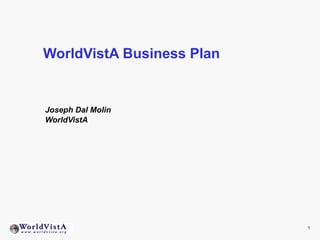 WorldVistA Business Plan


Joseph Dal Molin
WorldVistA




                           1   1